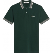 Ben Sherman Mens Big Size Contrast Pattern Collar Cotton Polo Shirt 