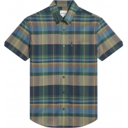 Ben Sherman Mens Big Size Tartan Check Button Down Collar Short Sleeve Shirt With Breast Pocket