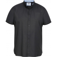 D555 Mens Big Size Oxford Button Down Collar Cotton Short Sleeve Shirt With Breast Pocket