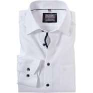 Olymp Mens Big Size Diagonal Rib Comfort Fit Egyptian Cotton Formal Long Sleeve Shirt
