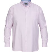 D555 Mens Big Size Oxford Button Down Collar Cotton Long Sleeve Shirt With Breast Pocket