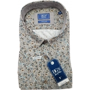 Douglas And Grahame Mens Big Size Cotton Floral Print Button Down Collar Casual Short Sleeve Shirt