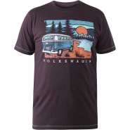Duke Mens Big Size Finchley Volkswagen Camper Van Print Cotton Crew Neck T Shirt