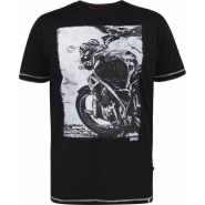 Duke Mens Big Size D555 Photographic Bike Printed Crew Neck Cotton T-Shirt