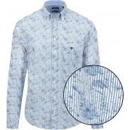 Fynch Hatton Mens Big Size Premium Flowers Print Long Sleeve Shirt
