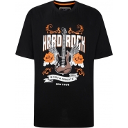 Ed Baxter Mens Big Size Hard Rock Print Crew Neck T Shirt