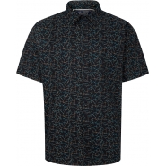 Ed Baxter Mens Big Size Pattern Print Cotton Casual Short Sleeve Shirt