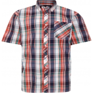 Espionage Mens Big Size Button Down Collar Short Sleeve Shirt