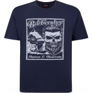 Espionage Mens Big Size Barbershop Print T Shirt