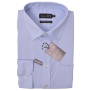 Double Two Plain Long Sleeve Formal Shirt