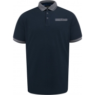 D555 Mens Big Size Contrast Collar Cotton Polo