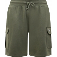 D555 Mens Big Size Elasticated Waist Fleece Cargo Shorts