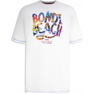D555 Mens Big Size Bondi Beach Print Cotton Crew Neck T Shirt