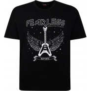 Espionage Mens Big Size Heavy Metal Guitar Print T Shirt 