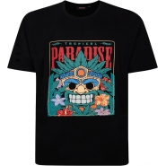 Espionage Mens Big Size Paradise Print Crew Neck Tshirt